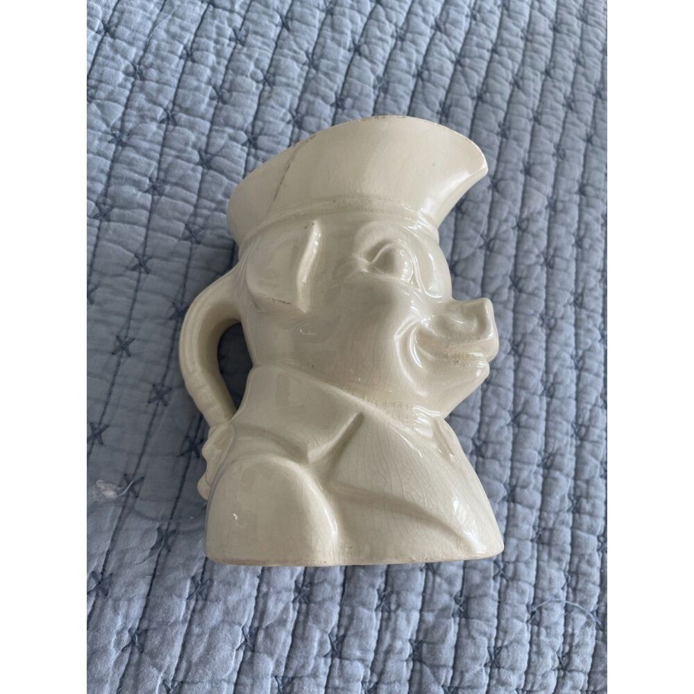 Vintage Shawnee McCoy Colonial Toby Pig Pitcher Creamer Mid Century Pottery
